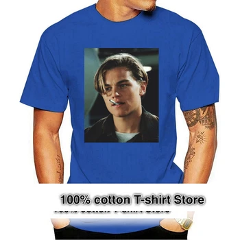 Leonardo Dicaprio T Shirt Leonardo DiCaprio T-Shirt Erkekler Pamuk Eğlenceli Tee Gömlek Erkek Temel Baskılı Kısa Kollu Gömlek Streetwear