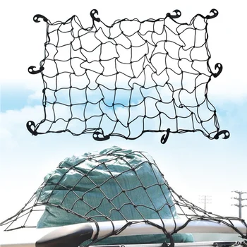 Ayarlanabilir Kanca kargo ağı bagaj rafı Evrensel Net Kapak Araba Çatı Elastik Örgü Sabit Dış Araba Parçaları Oto Styling Depolama