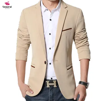 SEPAQI Marka Erkek Casual Blazers Sonbahar Bahar Moda Ince Takım Elbise Ceket Erkekler Blazer Masculino Giyim Vetement Homme M~5XL
