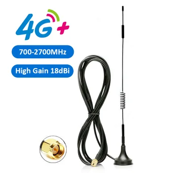 18dBi 4G Lte Açık Anten 700-2700MHz Sinyal Güçlendirici Wifi Anten Manyetik Tabanı ile 3 Metre Kablo SMA Erkek Konnektör