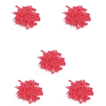 Plastik Konik Pinhead Tutkal Dağıtıcı İğne, 25 Ölçer, 0.26 Mm Açılış Boyutu, Kırmızı (500'lü Paket)