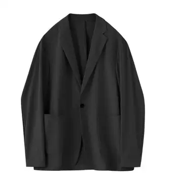 Yeni Düz Renk erkek Uzun Kollu Damat Takım Elbise Blazer Tek Göğüslü Erkek Moda Pamuk Hattı Blazers Casual Ceket ABB316