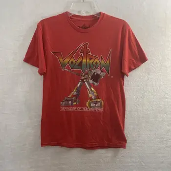 Voltron T Shirt Gençler Küçük Grafik Kırmızı Kısa Kollu Ekip Boyun Polyester Karışımı