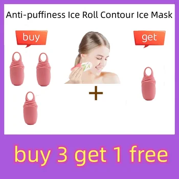 2023 Yeni Anti-şişlik Buz Rulo Kontur Buz Maskesi Uygulayın Yüz Göz Torbaları Buz Izgara Kar Şerit Tarzı Silikon Uygulayın Buz Maskesi