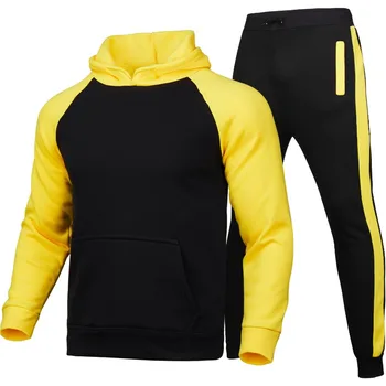 Sonbahar ve Kış koşu kıyafetleri Erkekler için Hoodie + Pantolon Rahat Eşofman Erkek Spor Salonu Spor rahat giyim eşofman