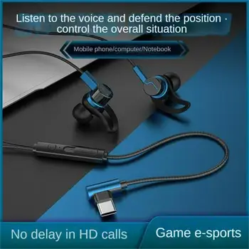 Oyun E-spor Kulaklık Tip-c/3.5 mm Fiş Kablolu Stereo Kulaklık Kulakiçi Düşük Gecikme Su Geçirmez oyun kulaklığı Mikrofon İle Yeni