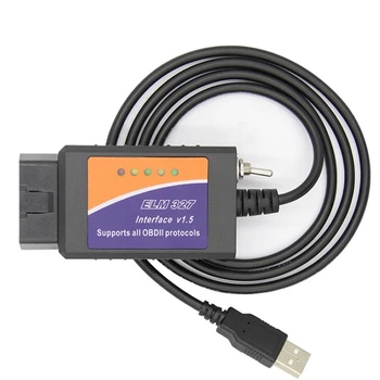 ELM 327 V1. 5 PIC18F25K80 USB Teşhis Kablosu İçin Anahtarı İle Focccus Forscan ELM327 OBD2 Araç Teşhis Aracı Tarayıcı