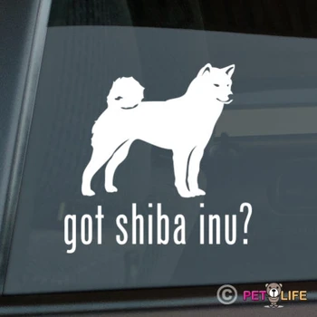 Için Var Shiba Inu Etiket Kalıp Kesim Vinil-japon ken Araba çıkartması