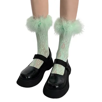 Kadın Moda h Dantel Yumuşak Katı Çorap Kısa Çorap Kış Çorap Çorap Kızlar için Bayan Destek Çorap