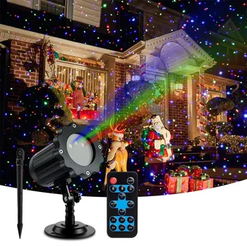 Açık LED Tam gökyüzü Yıldız Lazer Projektör Lambası Noel yıldızlı gökyüzü lazer ışığı Bahçe peyzaj ışığı parti Disko sahne ışığı