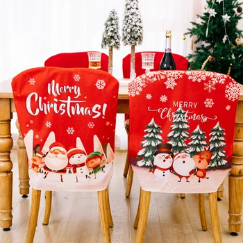 Yeni Yıl 2023 Noel Baba Şapka sandalye kılıfı 2023 Noel Süslemeleri Ev için Masa Noel Süsler Navidad Noel Hediyeleri