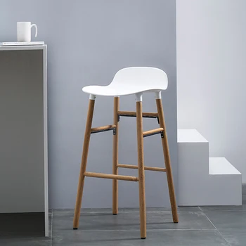 Ahşap Cafe bar sandalyesi Beyaz Avrupa Endüstriyel Tarzı Mutfak Lüks Açık Recliner Sandalye Su Geçirmez Hocker Oyun Mobilyaları