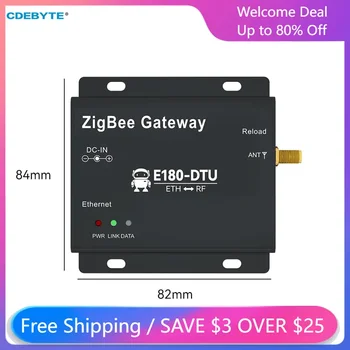 Zigbee3. 0 Ağ Geçidi Kablosuz İletim CDEBYTE E180-DTU (Z20-ETH) 20dBm Kendinden Ağ TCP / UDP/HTTP / MQTT Modu Ethernet Ağ Geçidi