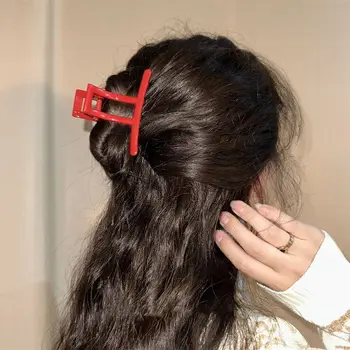 Çapraz Geometrik Şekil Büyük Saç Pençe Yeni Yıl saç aksesuarları Kore Tarzı Şapkalar kızıl saç tokası Kadın saç aksesuarları