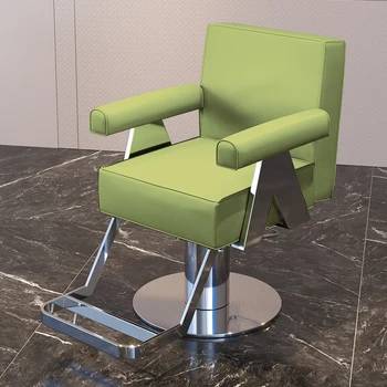 Modern Küpeşte Berber Sandalyeleri Makyaj Özel Saç Recliner Döner Sandalye Sadelik Stilist Sedia Girevole Mobilya HD50LF