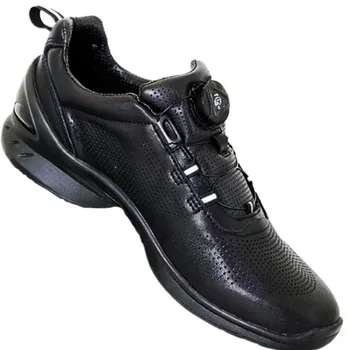 Sonbahar koşu ayakkabıları Erkekler Siyah Hakiki Deri Koşu Spor Ayakkabı Adam Hızlı Bağlama koşu ayakkabıları Erkek Tasarımcı yürüyüş ayakkabısı Erkekler