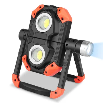 LED Çalışma ışığı 2 COB Şarj Edilebilir Parlak Taşınabilir projektör Manyetik Tabanı ile 360 ° Dönen Çalışma Işığı Açık Araba Tamir
