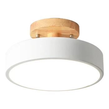Tavan ışıkları Modern LED İskandinav ahşap aydınlatma armatürü kapalı armatür mutfak oturma yatak odası banyo