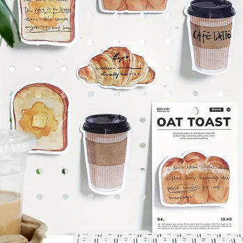 MOHAMM 30 Yaprak Ekmek Tost Özel şekilli Çıkartmalar Scrapbooking DIY için Dekoratif Malzeme Kolaj Günlük