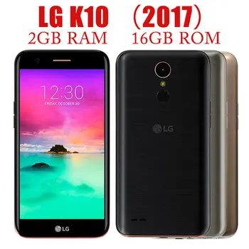 Unlocked Orijinal LG K10 (2017) M250 Smartphone 16 GB ROM 2 GB RAM Cep LTE Octa Çekirdek Arka Kamera 13MP 5.3 