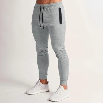 Yeni Varış 2024 İnce Elastik Sweatpants Moda İpli Pantolon Pantolon Adam Rahat Erkekler Katı Fermuar Cepler Pantolon Spor Jogger
