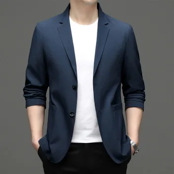 5922 -2023 Erkek moda rahat küçük takım elbise erkek Kore 70 versiyonu ince takım elbise ceket düz renk ceket