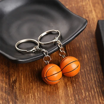 Mini 3D Basketbol Anahtarlık Erkekler İçin Reçine toplu anahtarlık Spor Hayranları Hatıra Hediye Anahtarlık Çanta Charms Aksesuarları Parti İyilik