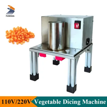 Ticari Sert Sebze Meyve Kesme Dicing Makinesi Elektrikli 250 W Patates Havuç Dicer Mutfak Kullanımı