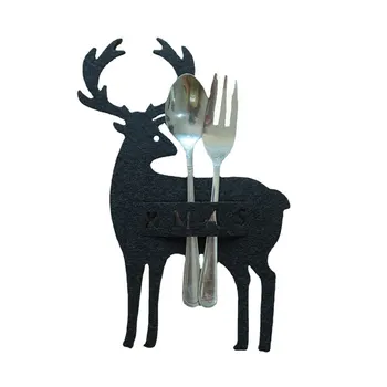 4 adet Elk Çatal Çanta Sevimli Çatal Kaşık Çuval Yemek Kutusu Mutfak Aracı