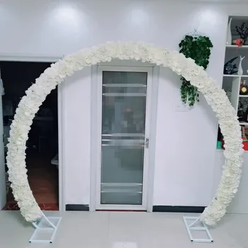 Beyaz Düğün Parti Centerpieces Dekorasyon Kemer Setleri yapay çiçek Metal Çerçeve İle Olay için Bebek Duş Şenlikli Malzemeleri